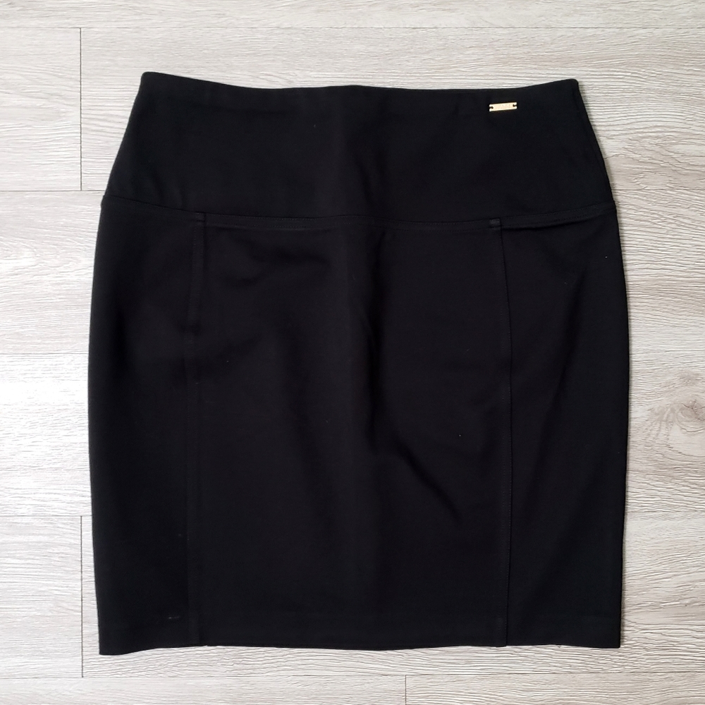 Ivanka Trump black career midi skirt Large tummy control panel classic office